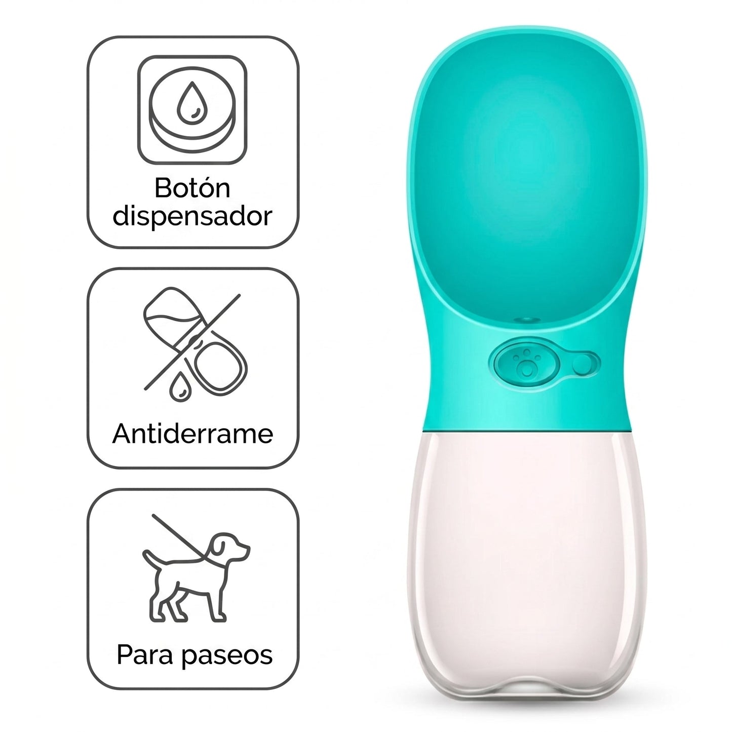 Botella Portátil de Agua para Perro