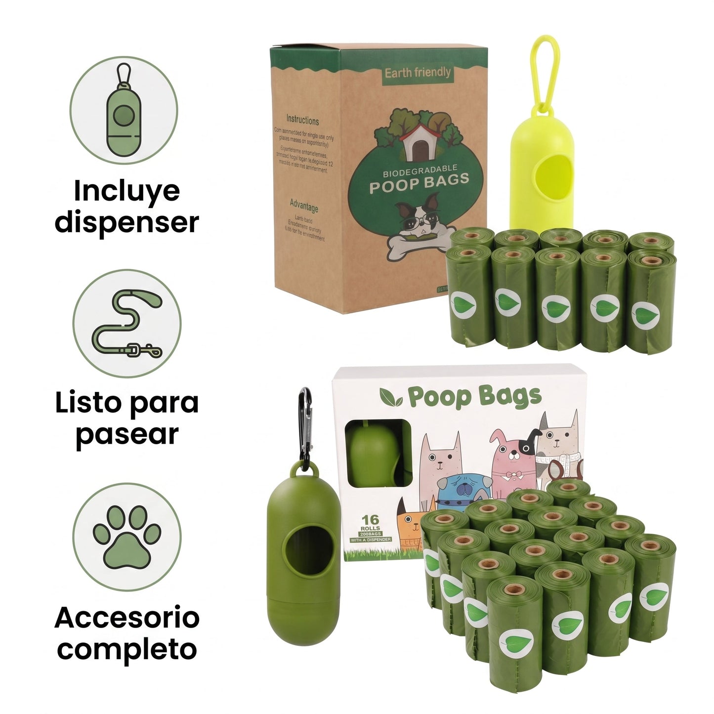 Pack Dispenser + Bolsas para Perro