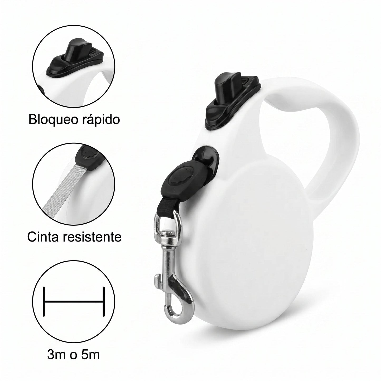 Correa Retráctil para Perro 3m/5m